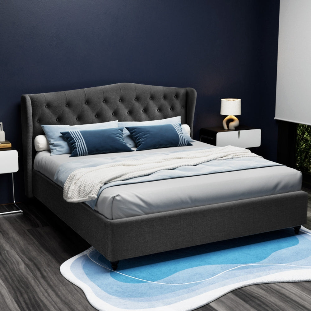Artiss King Bed Frame King Size Charcoal PIER