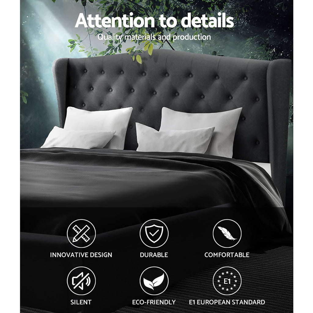 Artiss King Bed Frame King Size Charcoal PIER