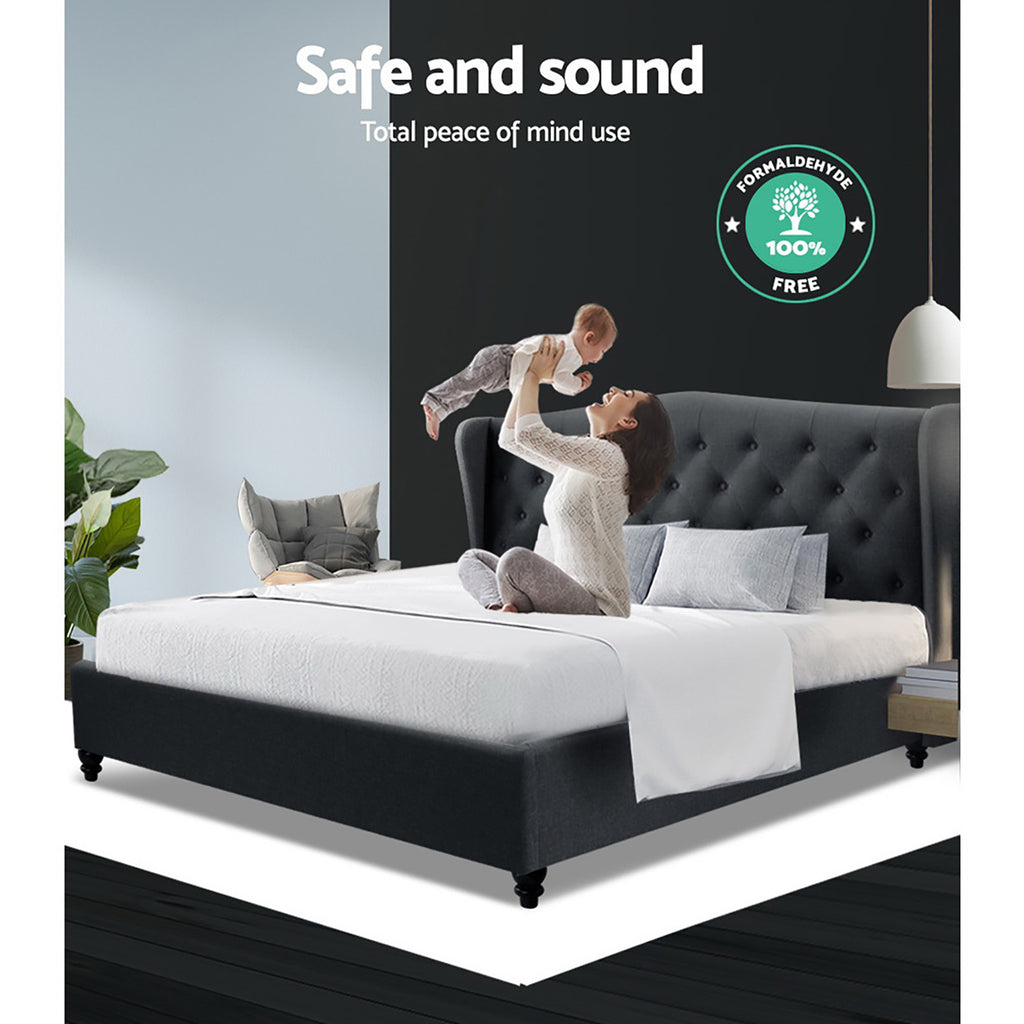 Artiss King Bed Frame King Size Charcoal PIER