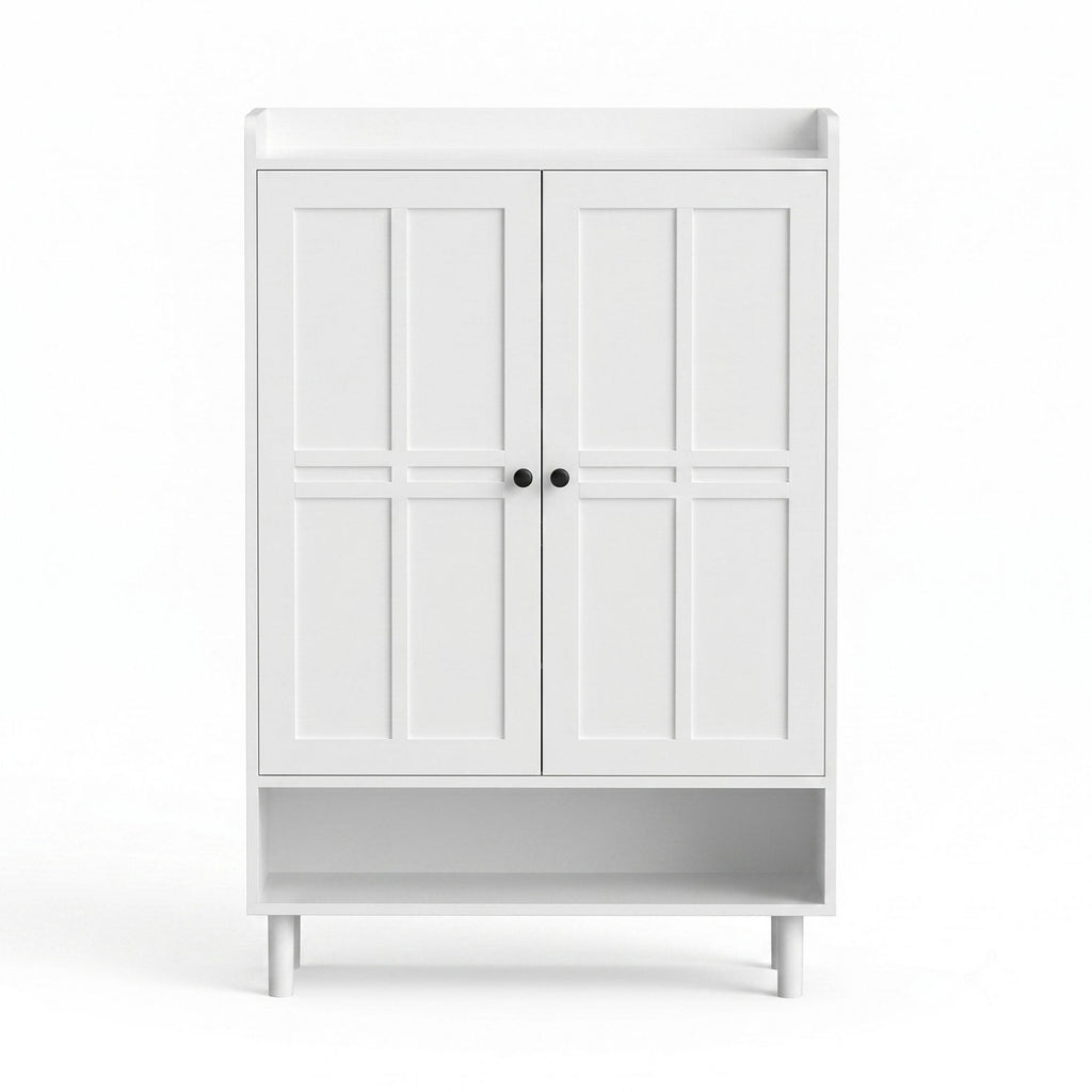 Artiss Shoe Rack Cabinet Storage Cupboard 3 Adjustable Shelves White