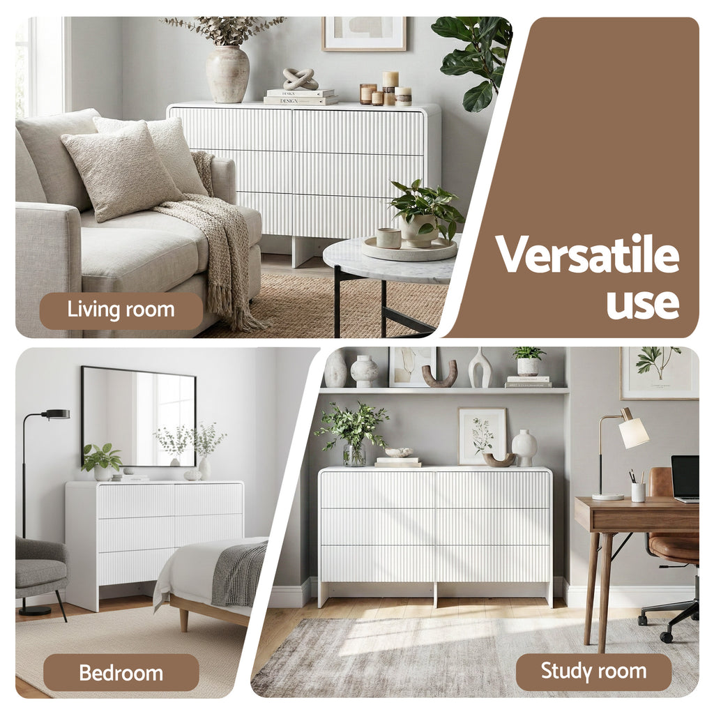 Artiss 6 Chest of Drawers Dresser Cabinet Beige