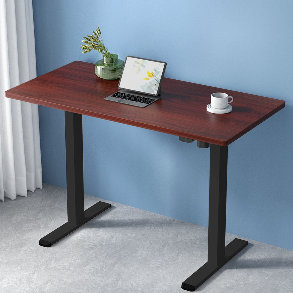 Artiss Standing Office Desk Motorised Walnut 140CM