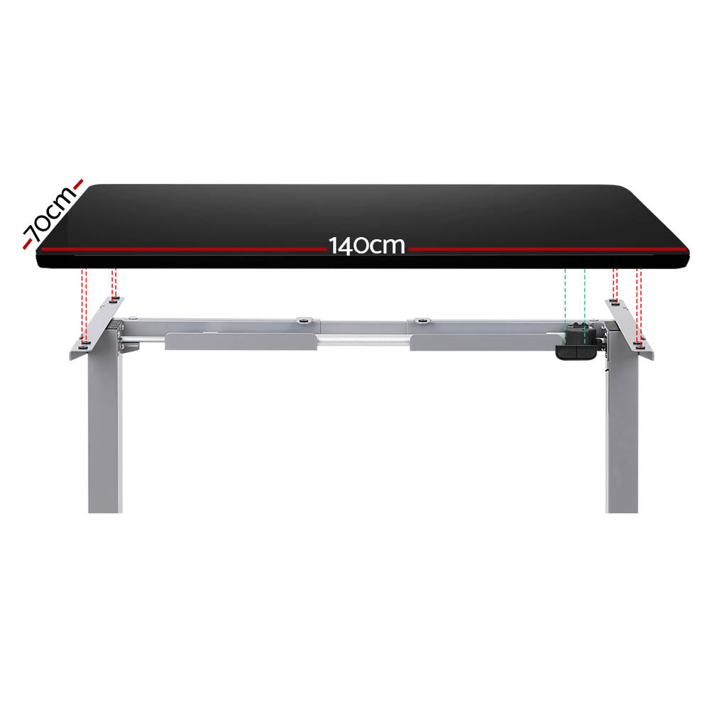 Artiss Standing Office Desk Motorised 140CM Black