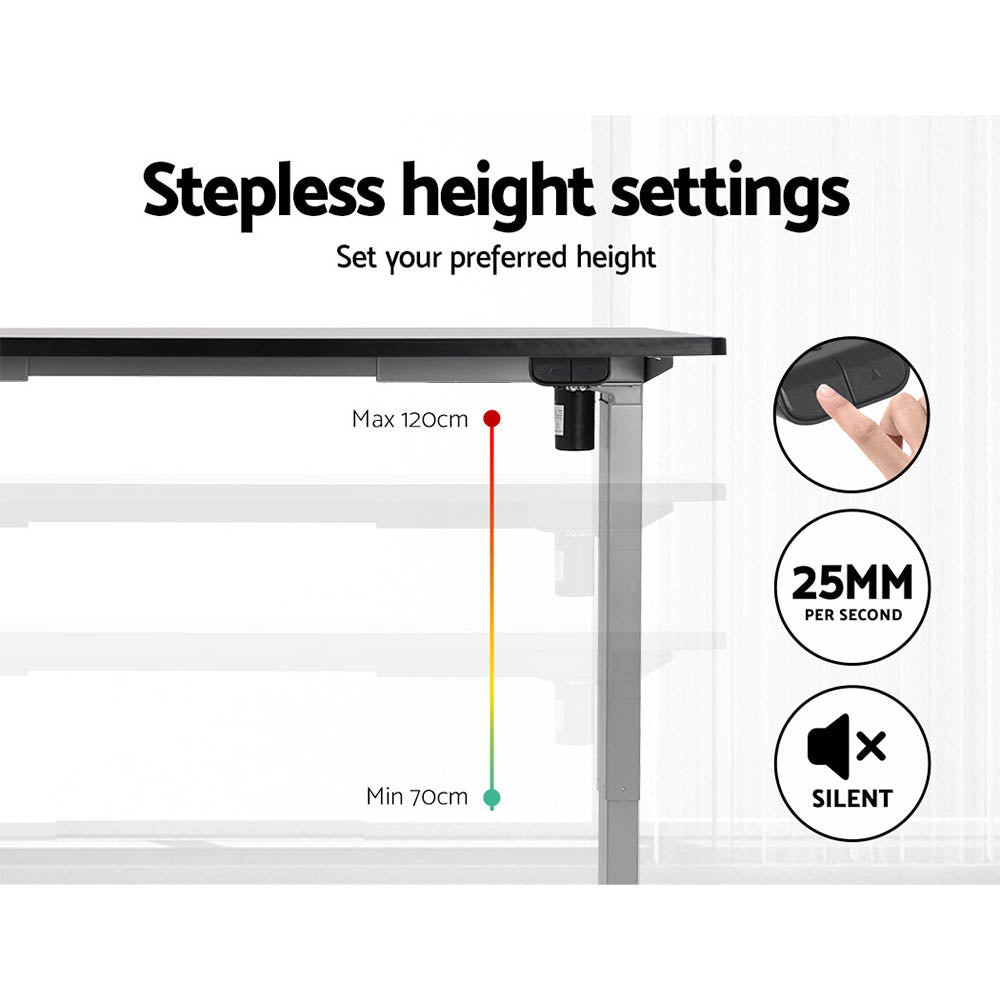 Artiss Standing Office Desk Motorised 140CM Black
