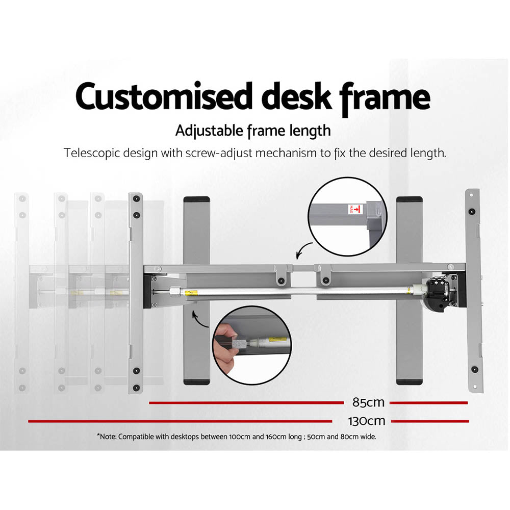 Artiss Standing Office Desk Motorised 140CM Black