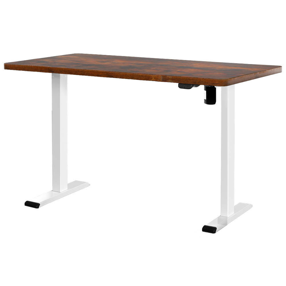Artiss Standing Office Desk Motorised Sit Stand Desks Rustic Brown 120CM