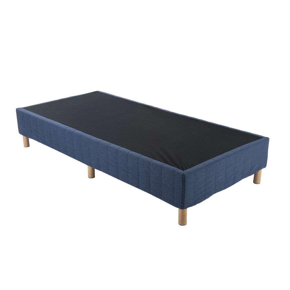 Metal Bed Frame Foundation Blue – King