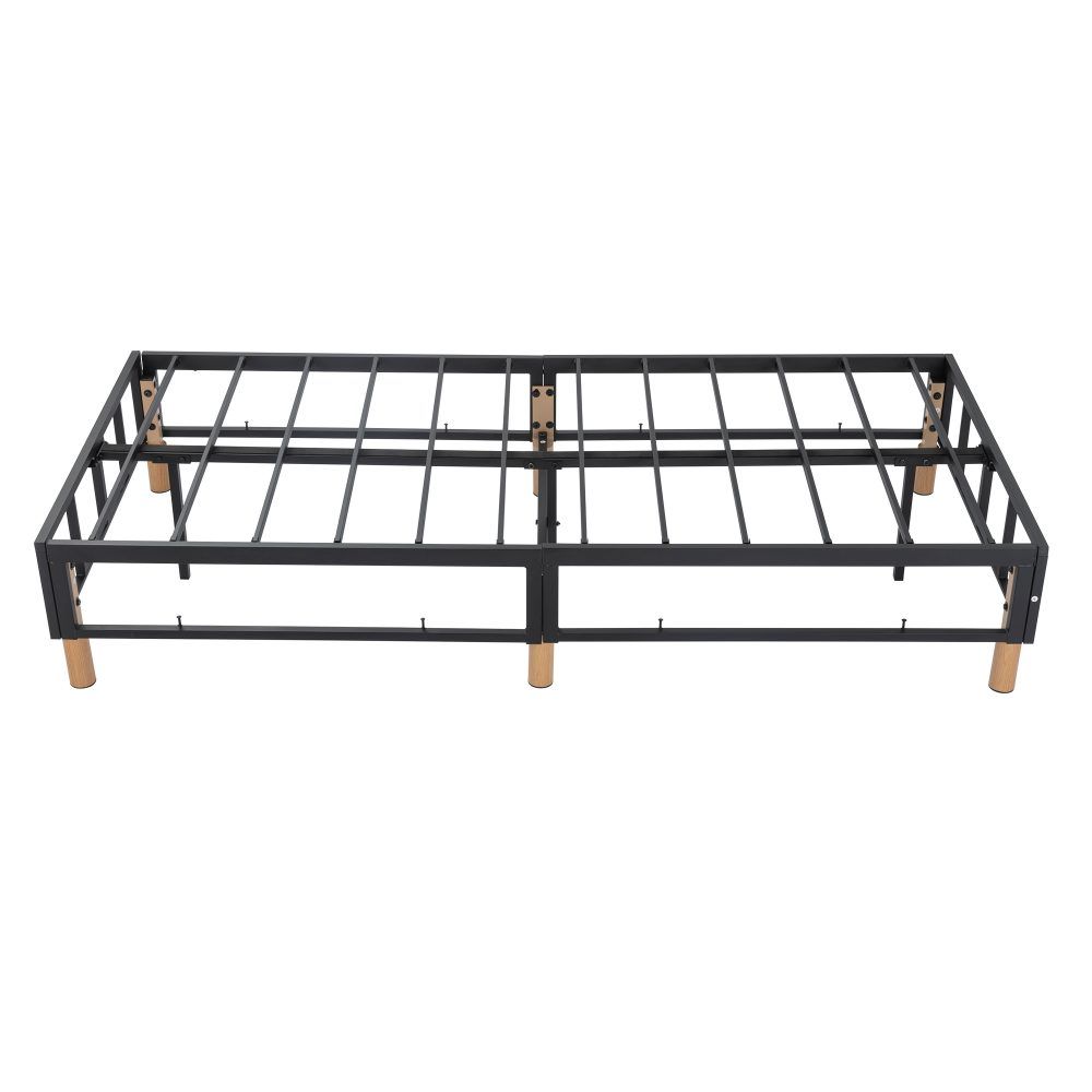 Metal Bed Frame Foundation Blue – King