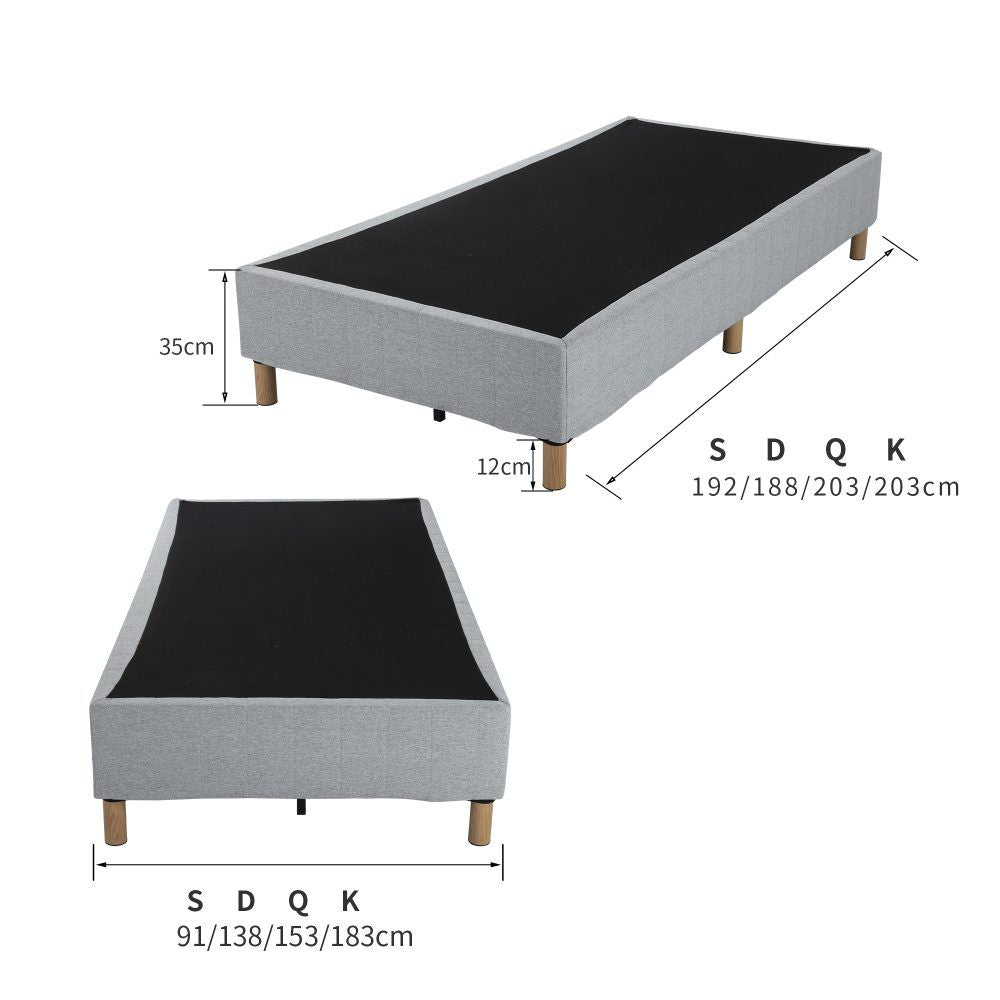 Metal Bed Frame Foundation Blue – King