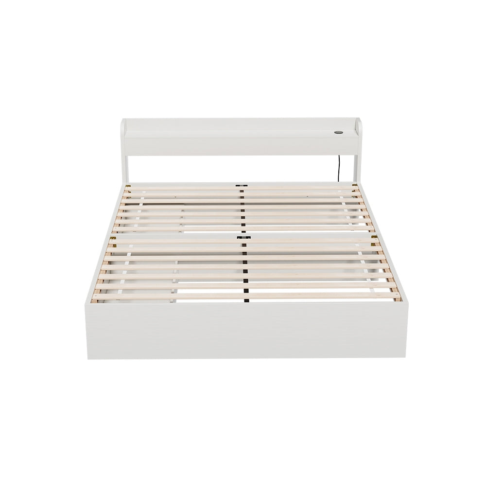 Artiss Bed Frame Queen Size Base wtih Charging Ports 2 Storage Drawers