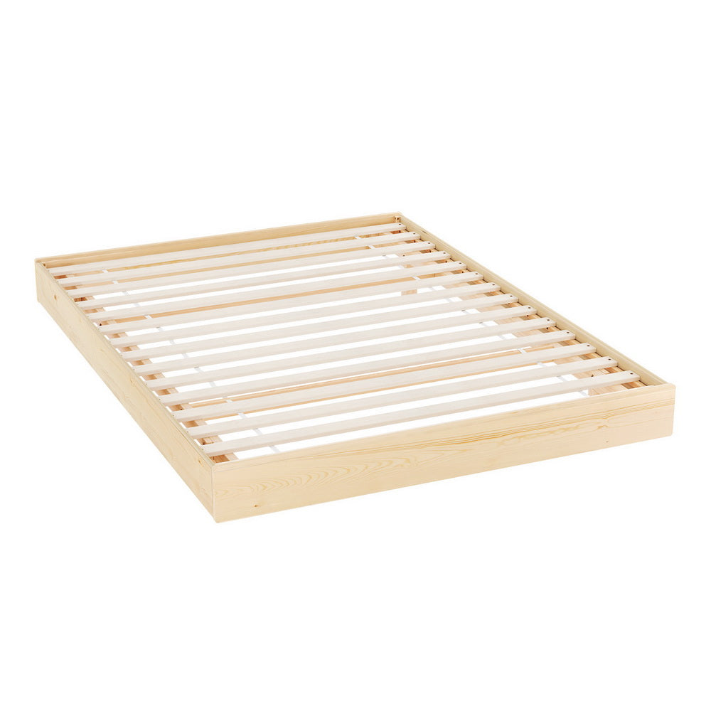 Artiss Bed Frame Double Size Floating Wooden Base Platform Timber ODIN