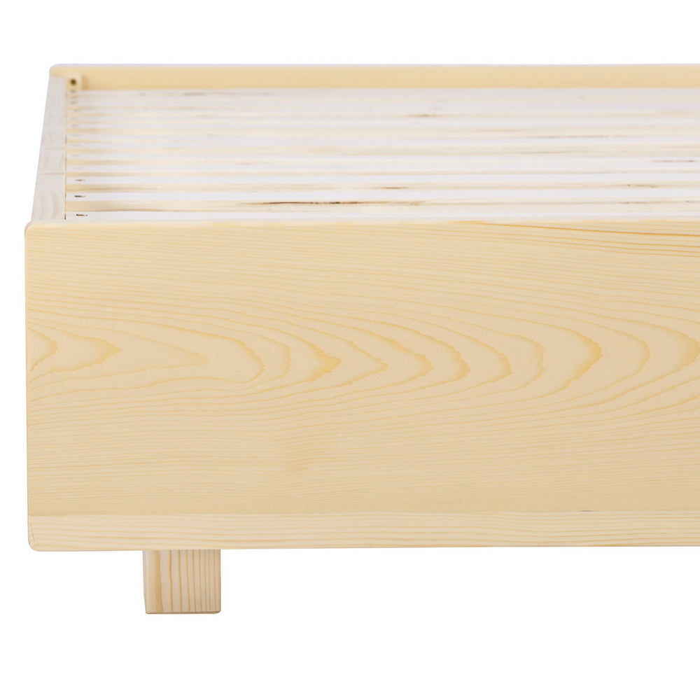 Artiss Bed Frame Double Size Floating Wooden Base Platform Timber ODIN